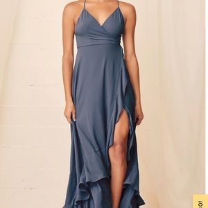 Lulus “In Love Forever” Dress in Granite Blue